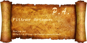 Pittner Artemon névjegykártya